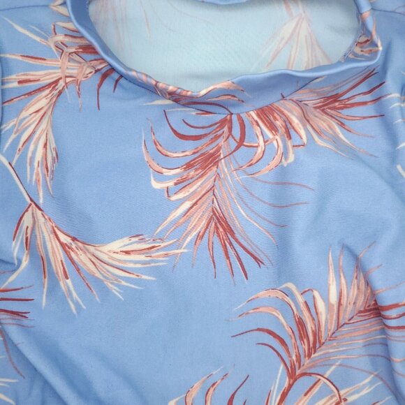 Jessica Simpson Rash Guard Shirt Girls 24M Months Purple Sun Swim Stretch Palms - Picture 2 of 10